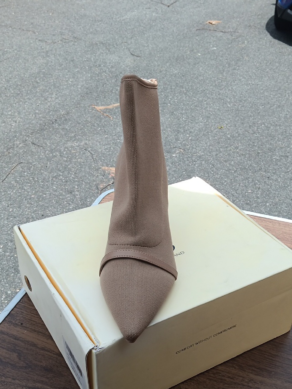 Women's Stretch Pointed Toe Ankle Bootie in Taupe